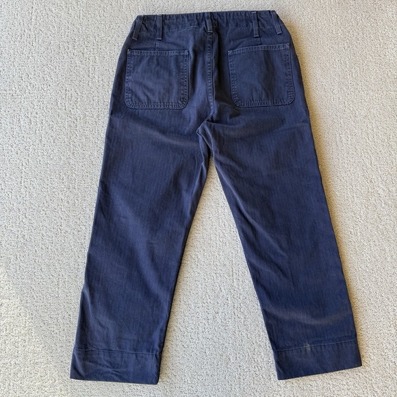 Birdwell Beach Britches Twill Crop Pants Made USA Size 30x24.5 $128 - Picture 9 of 15